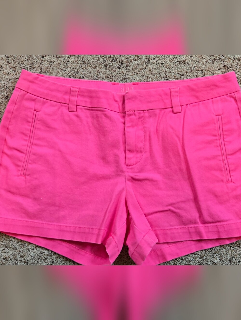 A.N.A. Hot Pink Twill Shorts Womens Size 10 - Picture 3 of 4